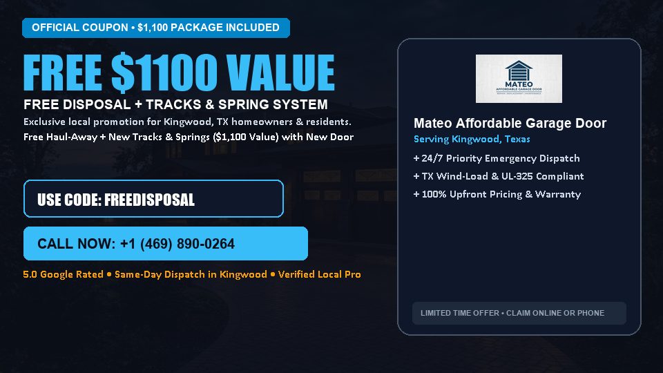 Mateo Affordable Garage Door FREE Haul-Away & Heavy-Duty Tracks with New Door